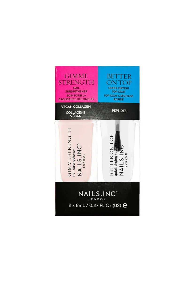 Nails Inc Gimme Strength Better On Top neglebehandling duo styrkende