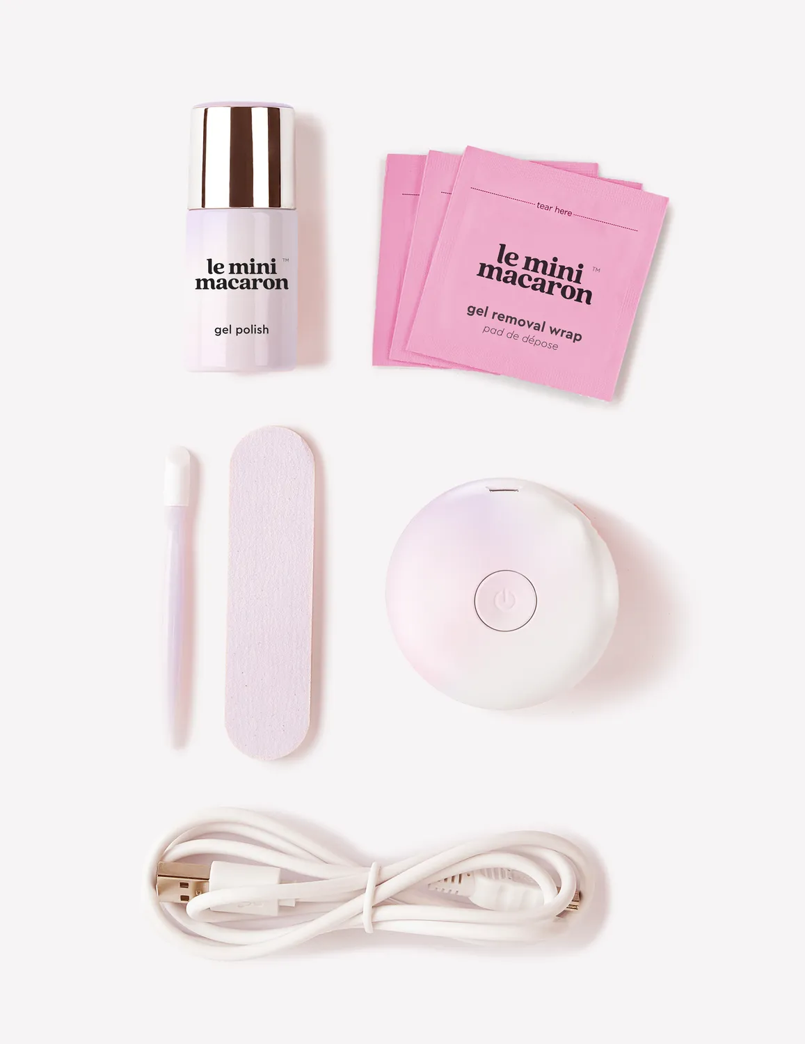 Le Mini Macaron Pearlescence gellakksett 8,5 ml med LED-lampe