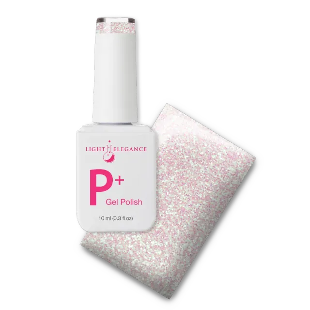 Light Elegance P+ Space Cadet gellakk 10 ml rosa glitter refleks