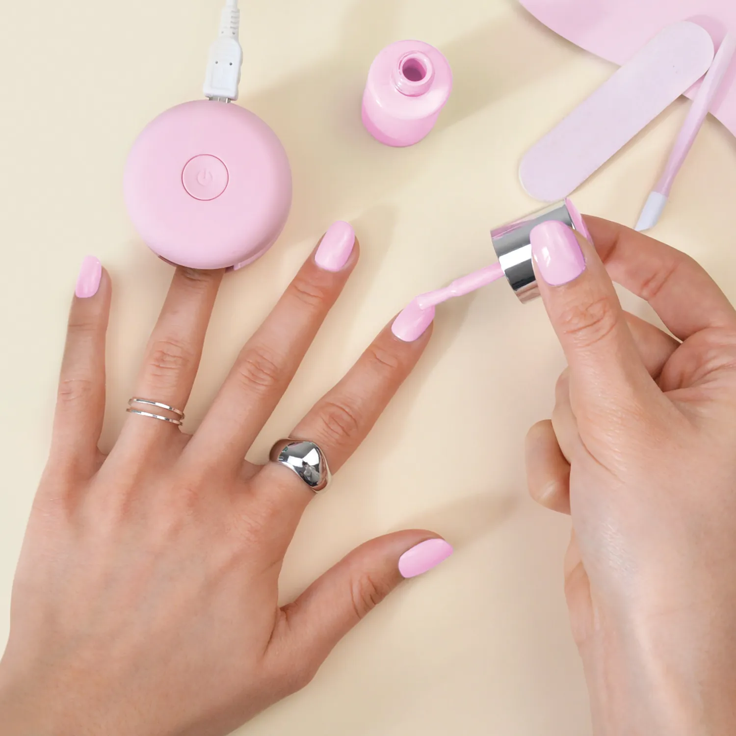 Le Mini Macaron Fairy Floss gel manikyrkit med lampe