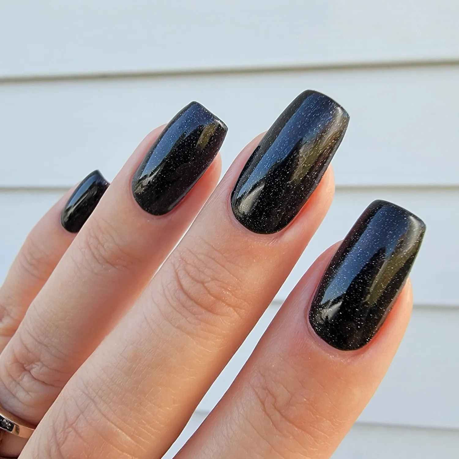 Light Elegance Lovers Lane ButterCream neglelakk svart glitter