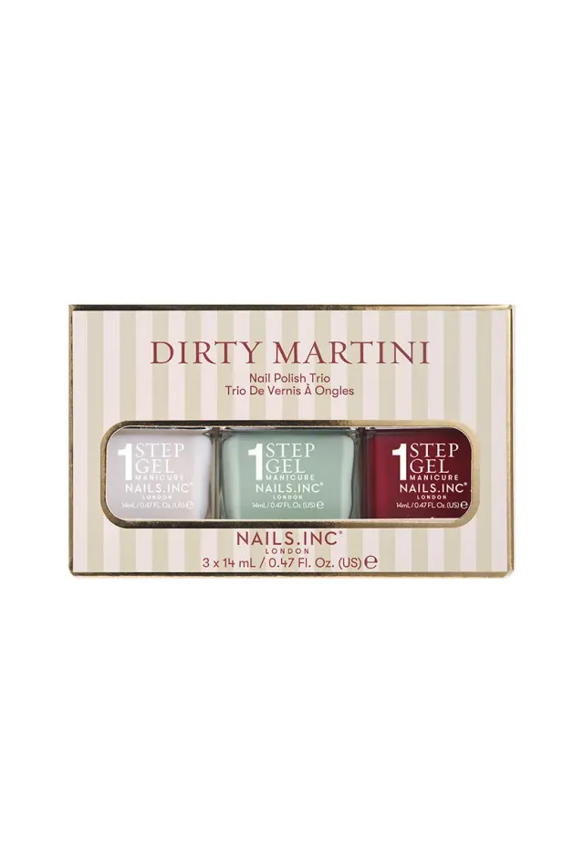 Nails Inc Dirty Martini neglelakksett duo krem hurtigtørkende