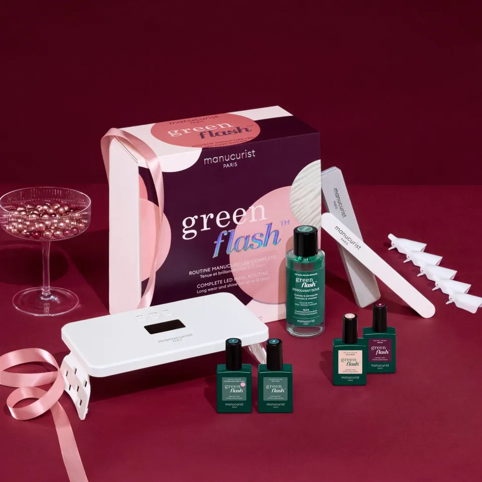 Manucurist Green Flash neglelakksett Prune Pale Rose 12 dager