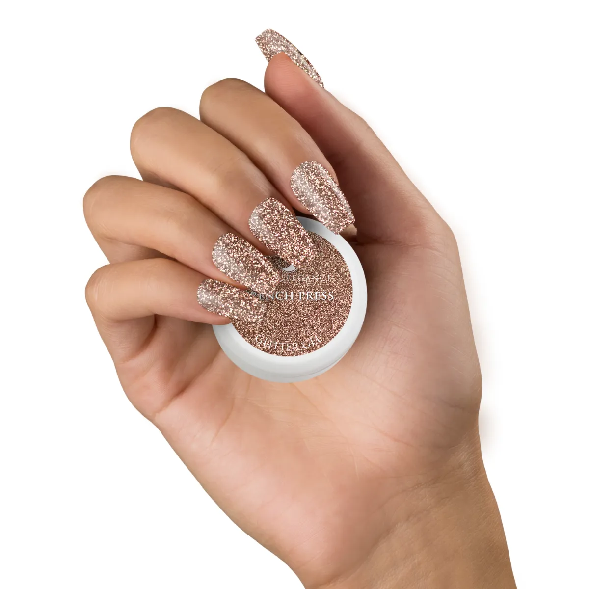 Light Elegance French Press glittergel 10 ml rosegull