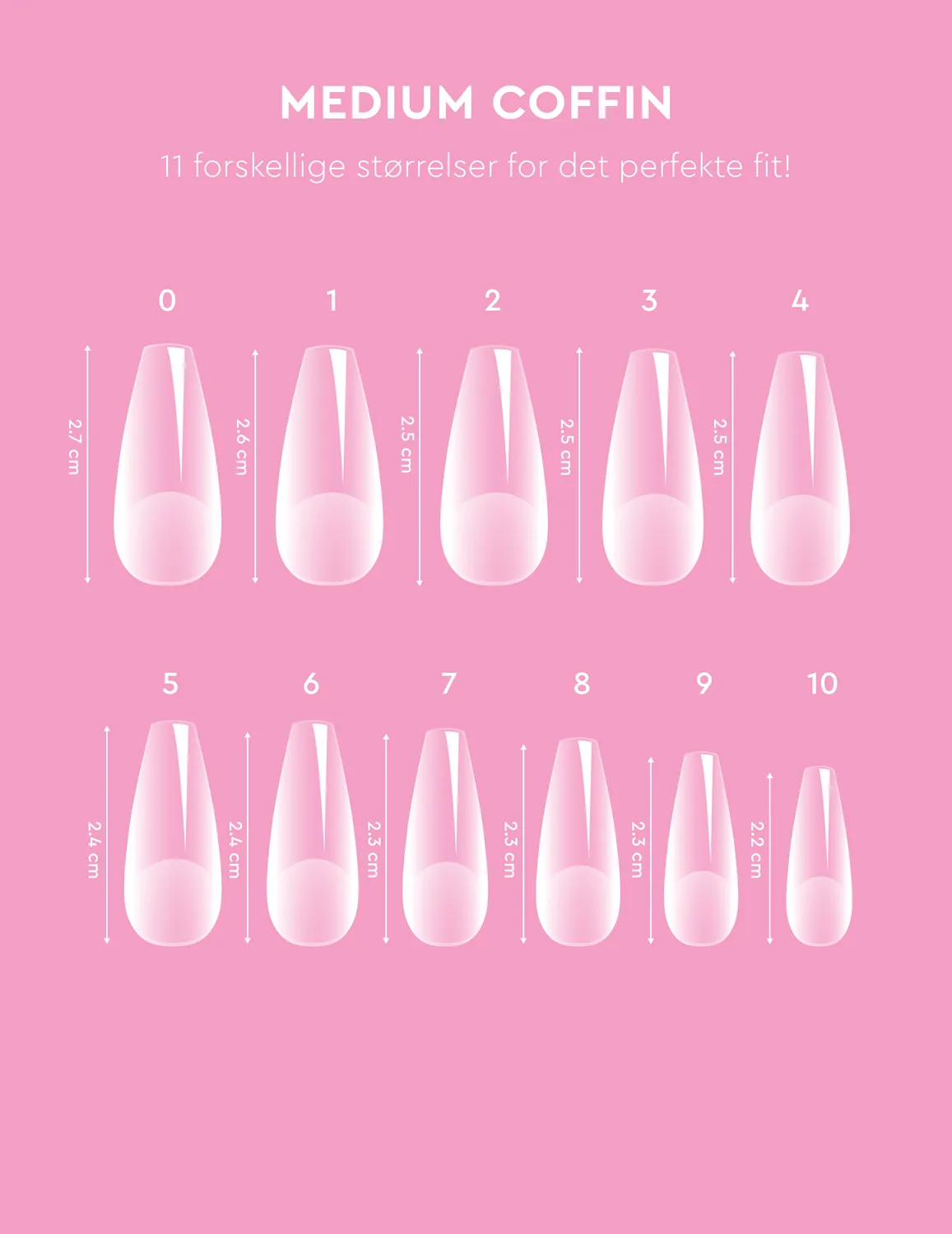 Le Mini Macaron Le Gel Medium Coffin negletips 220 stk