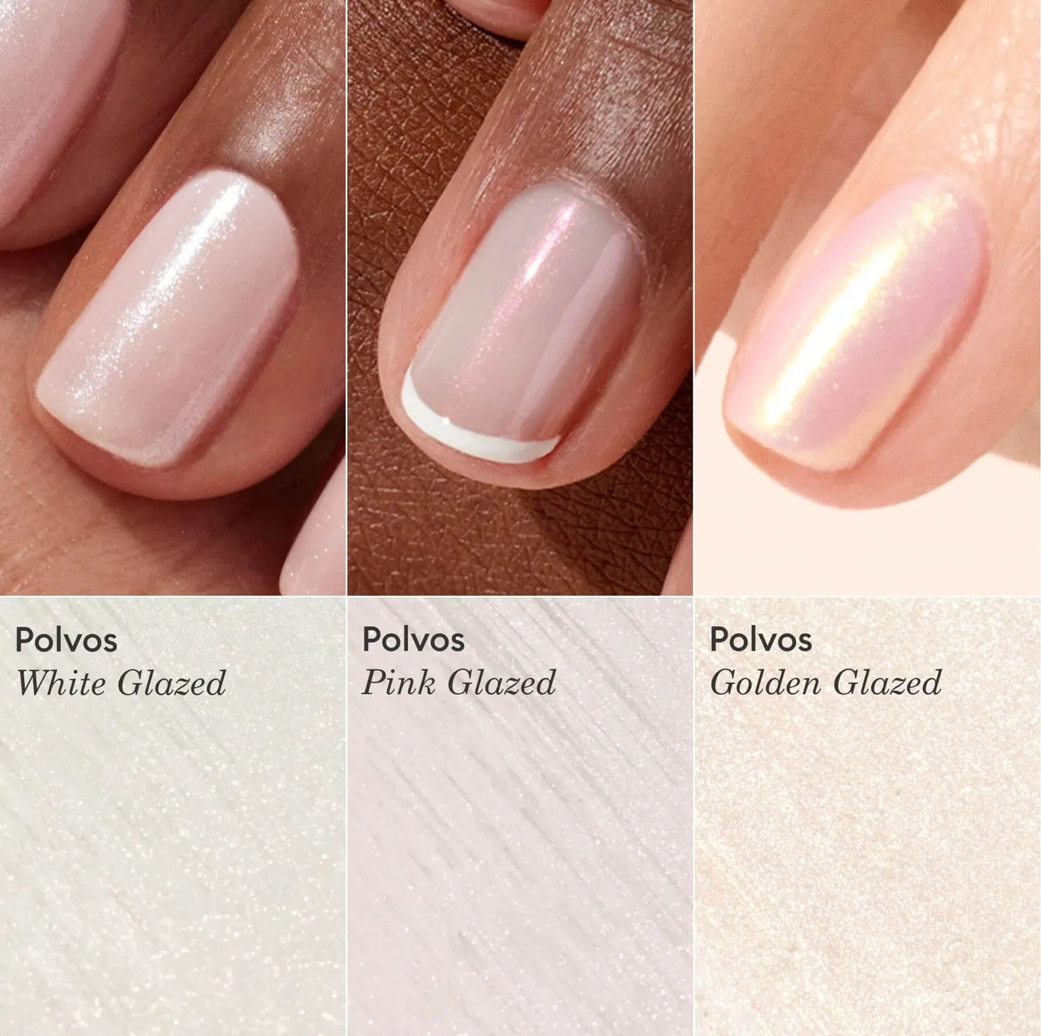 Manucurist Glitters Trio effektpulver neglesett