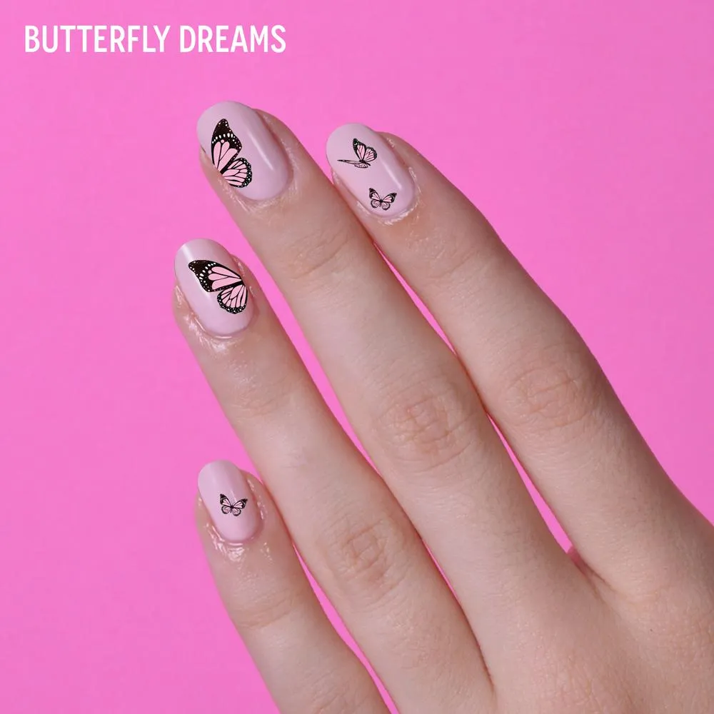 Le Mini Macaron Butterfly Dreams negleklistremerker sommerfugl
