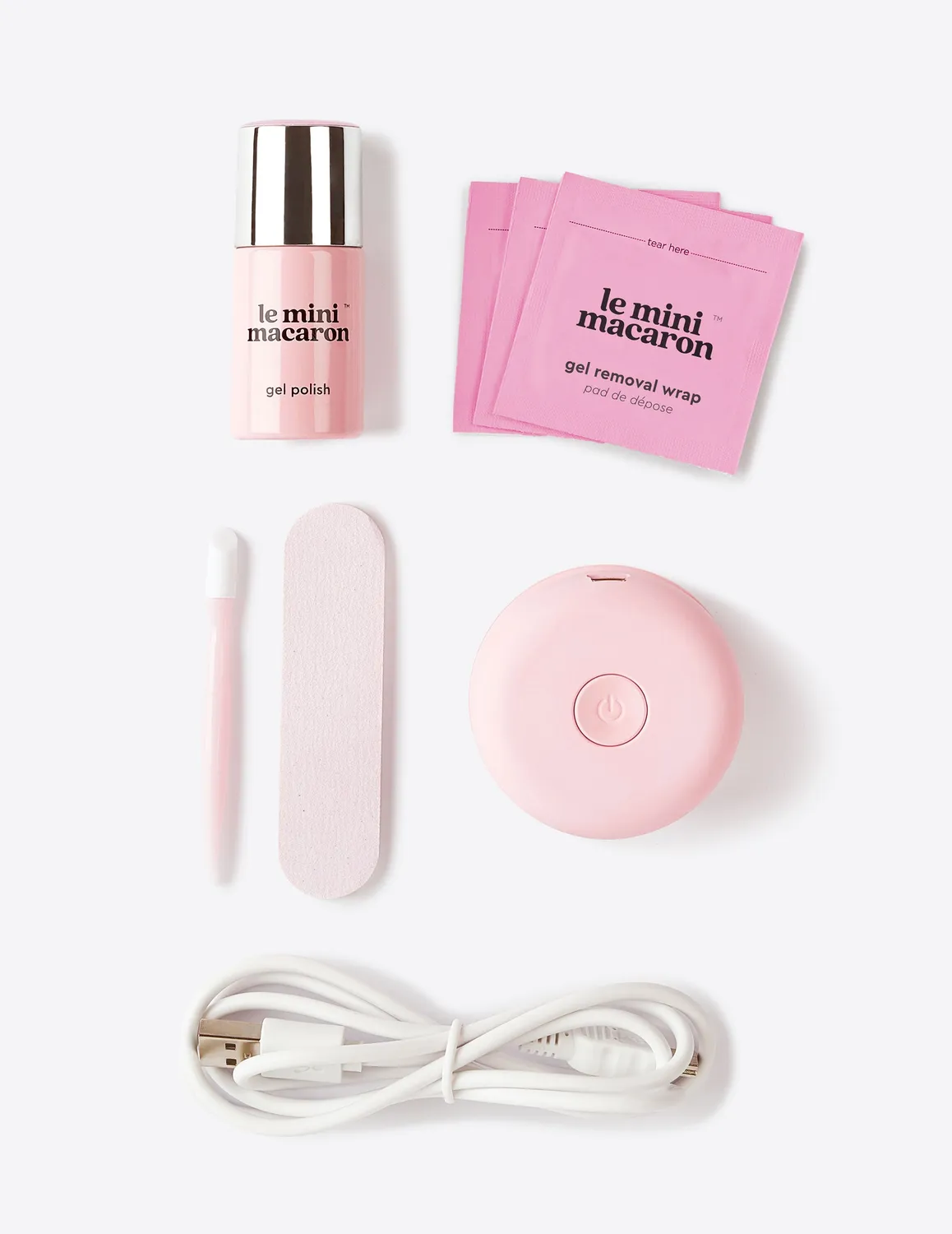 Le Mini Macaron Fairy Floss gel manikyrkit med lampe