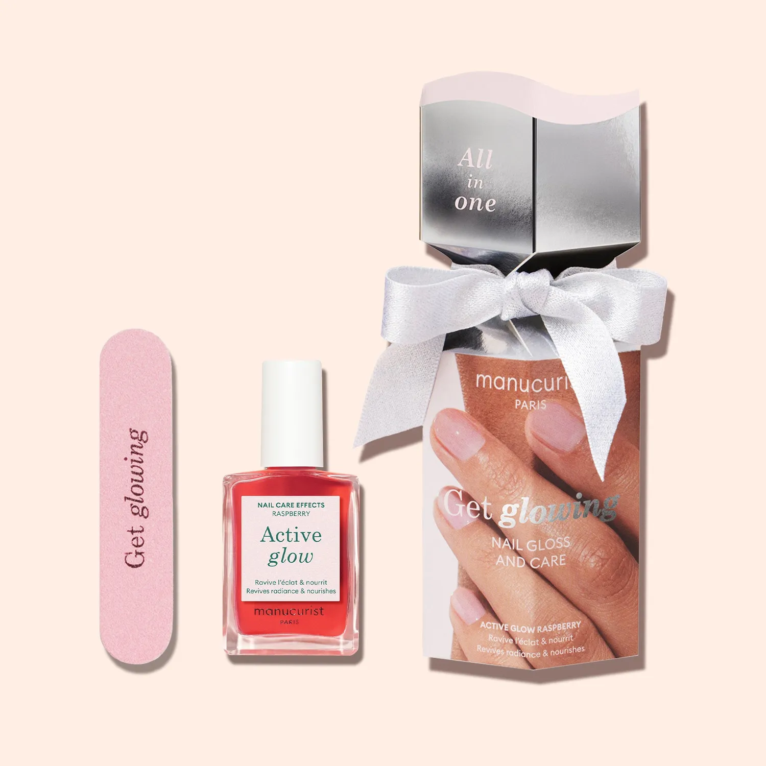 Manucurist Active Glow Raspberry neglelakk cracker rosé