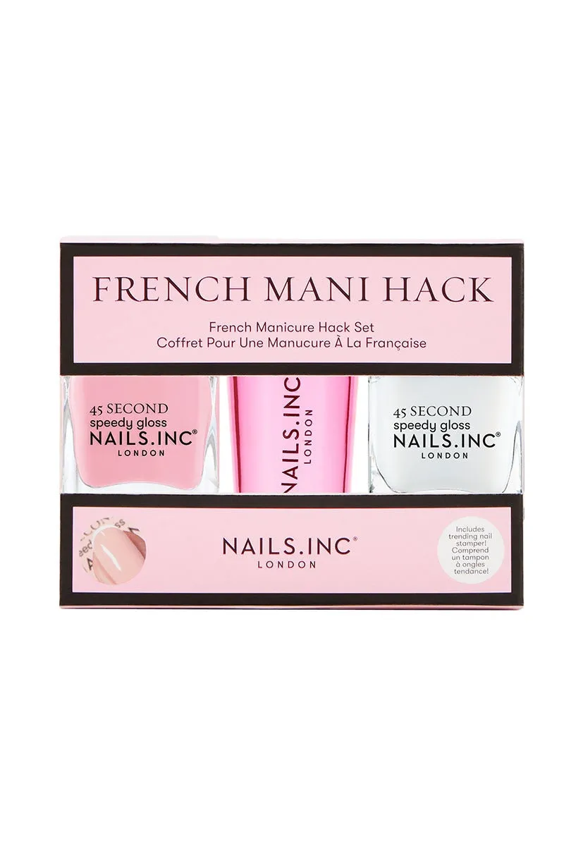 Nails Inc French Mani Hack neglelakksett 3-pk fransk manikyr