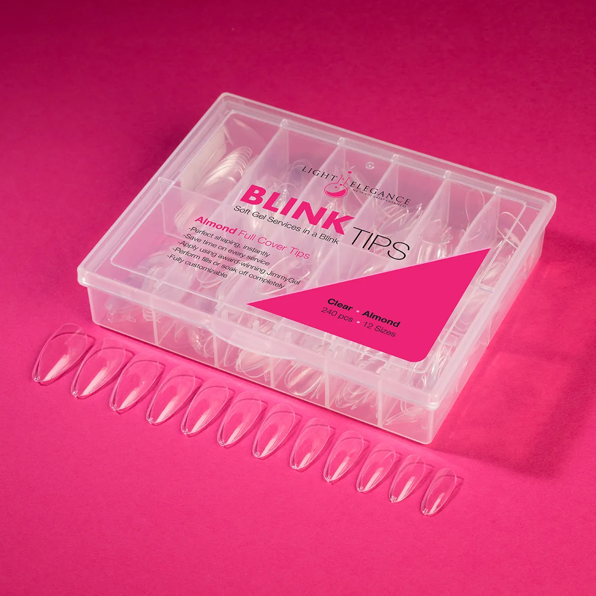 Light Elegance BLINKTips Almond negletupper 240 stk