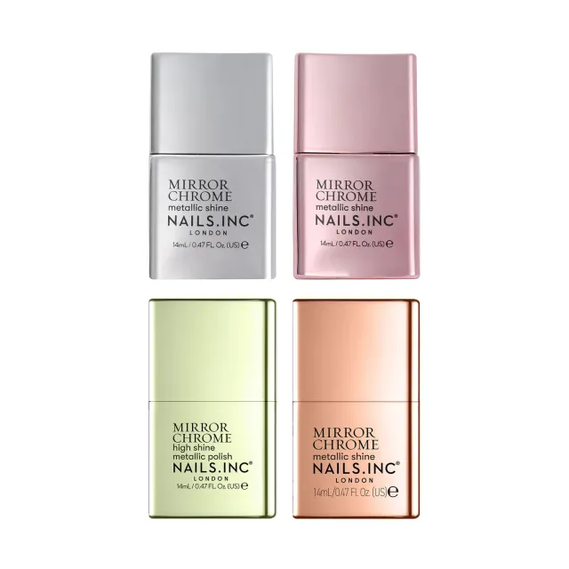 Nails Inc London Mirror Chrome neglelakksett 4-pk speil