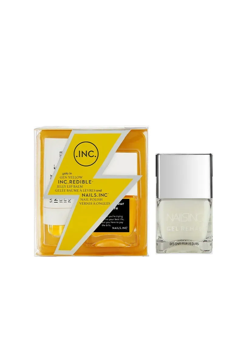 Nails Inc Gen Yellow Duo neglelakksett 2 stk krempleie