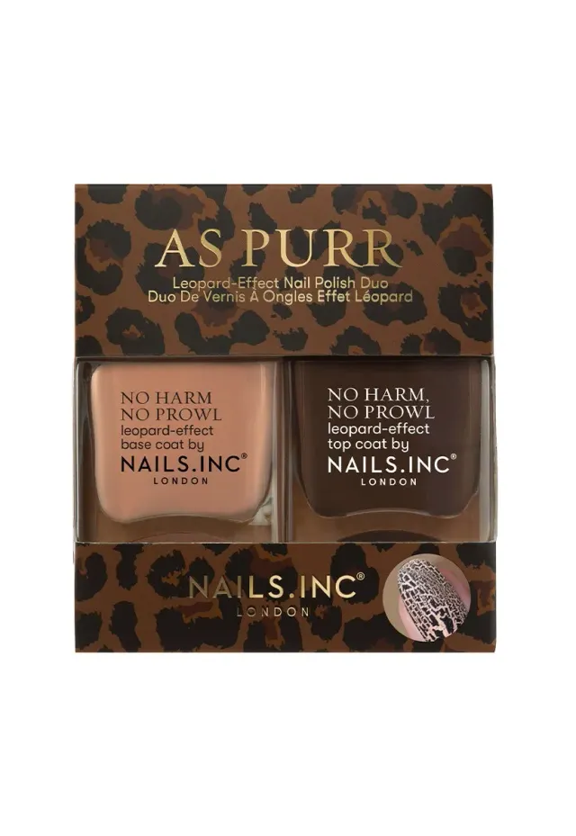 Nails Inc As Purr Leopard neglelakk duo matt brun