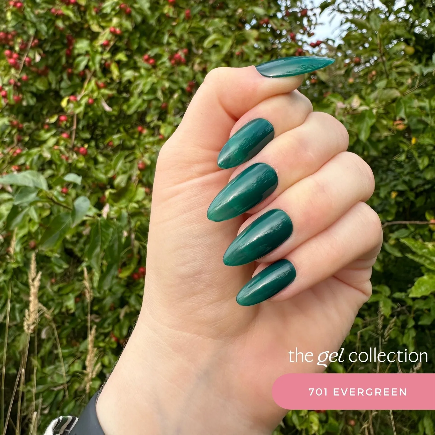 The Gel Collection 701 Evergreen gel polish grønn 10 ml