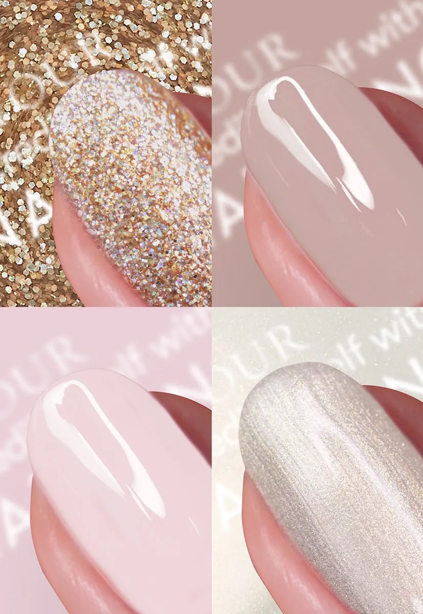 Nails Inc London Hot Choc O’clock neglelakksett 4-pakn krem