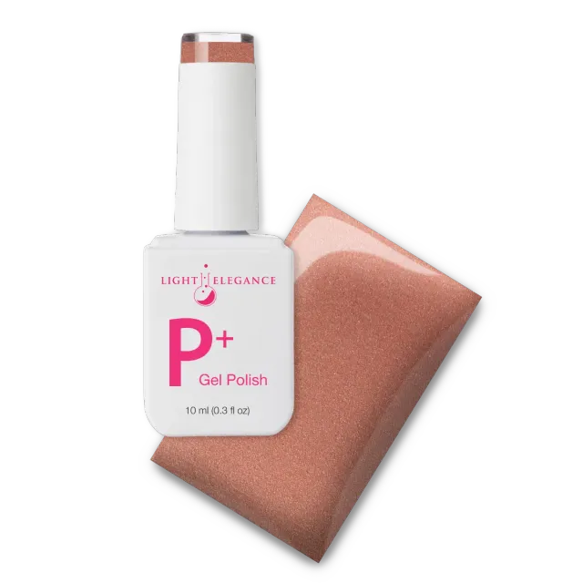 Light Elegance P+ Bronzey Baby gellakk 10 ml roségull shimmer