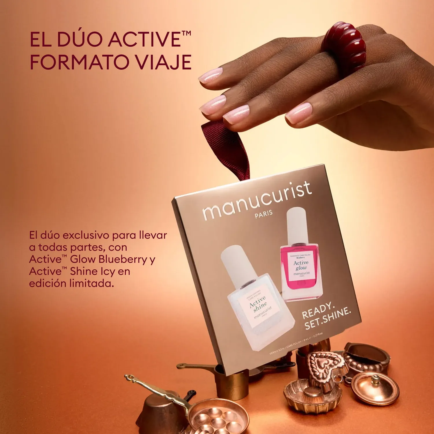 Manucurist Active Mini Duo pleielakk 2x8 ml glans