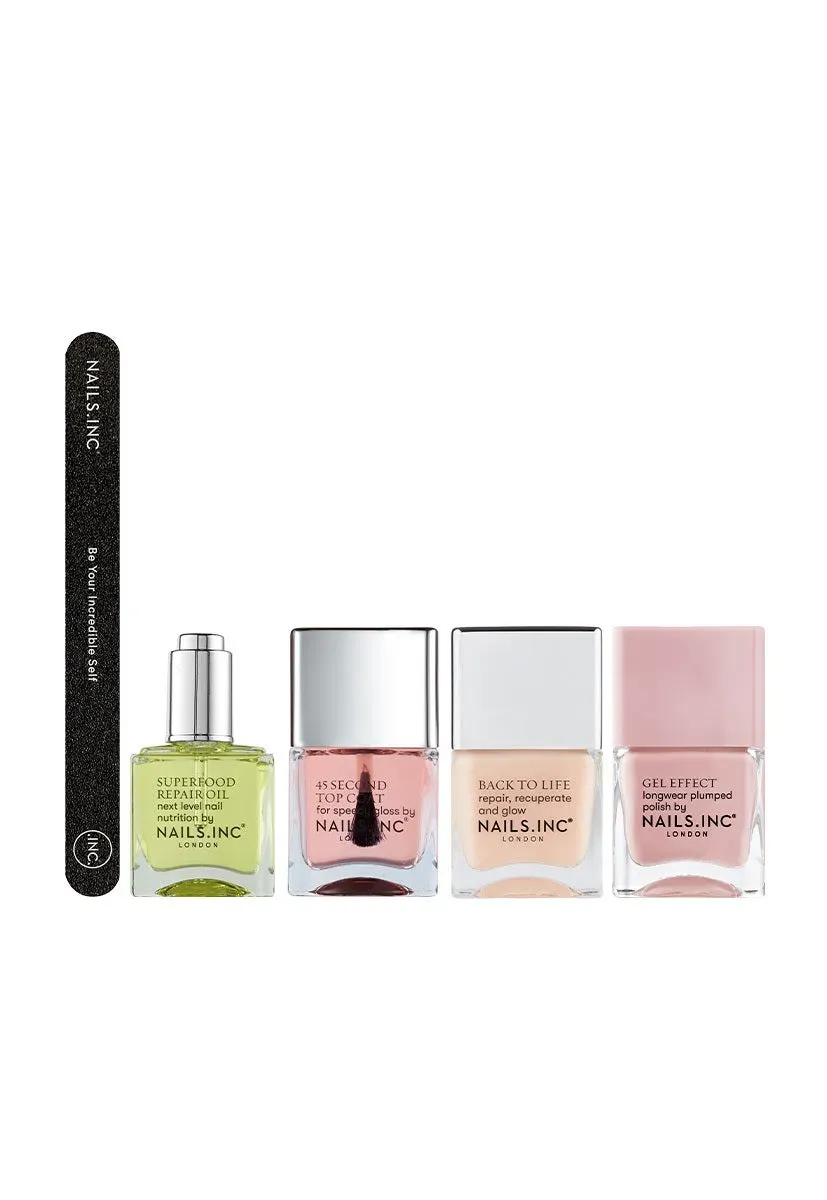 Nails Inc Essentials neglepleiesett 5 deler styrkende