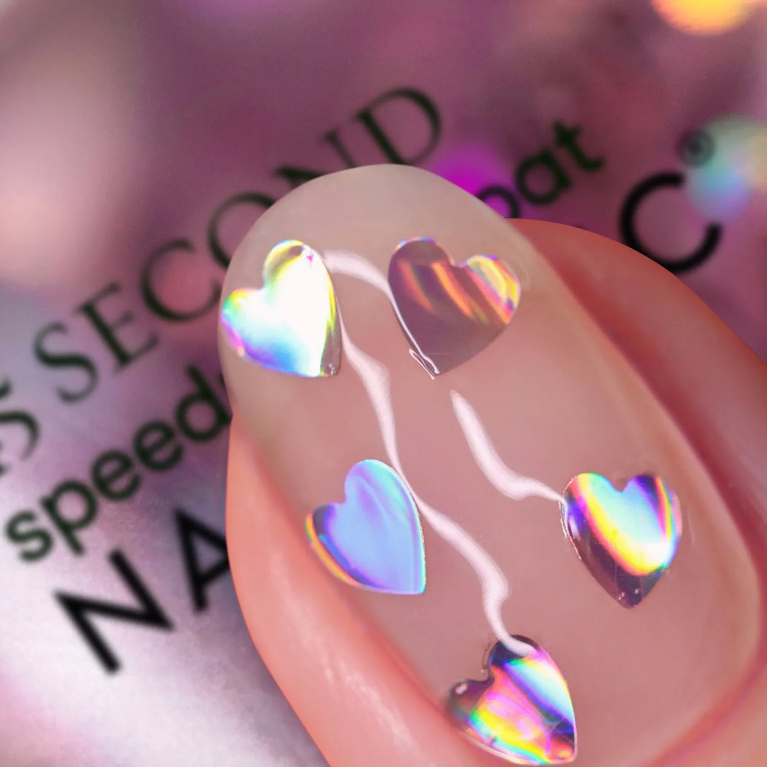 Nails Inc London 45 Second Speedy Gloss Margot Heart Topper neglelakk