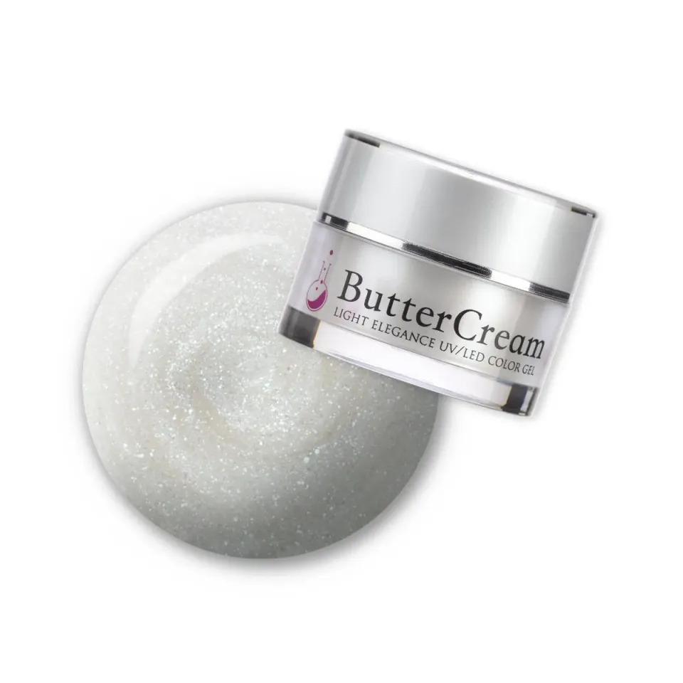 Light Elegance Break a Leg ButterCream fargegel hvit shimmer