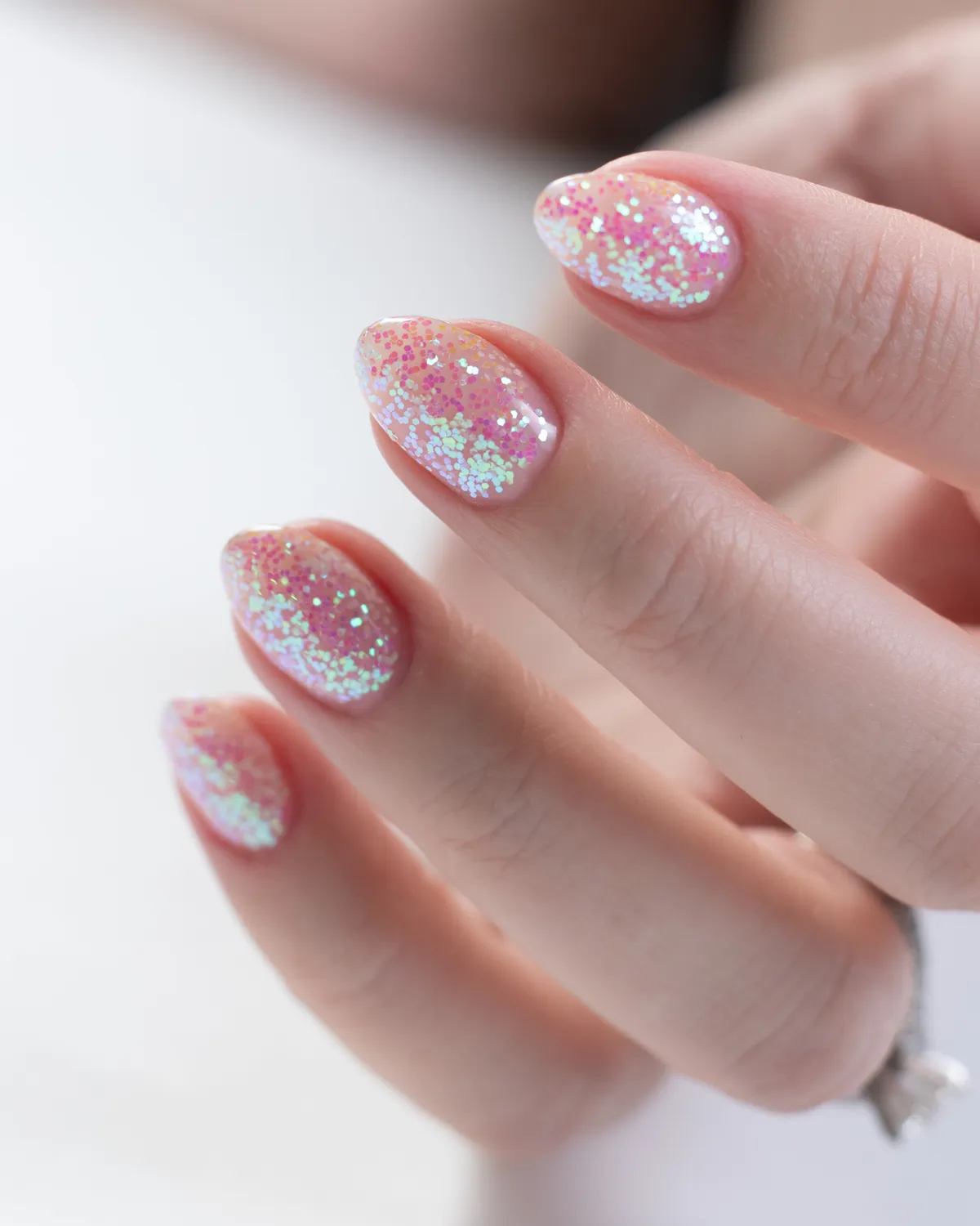 Light Elegance Space Cadet glittergel 10 ml rosa pastel