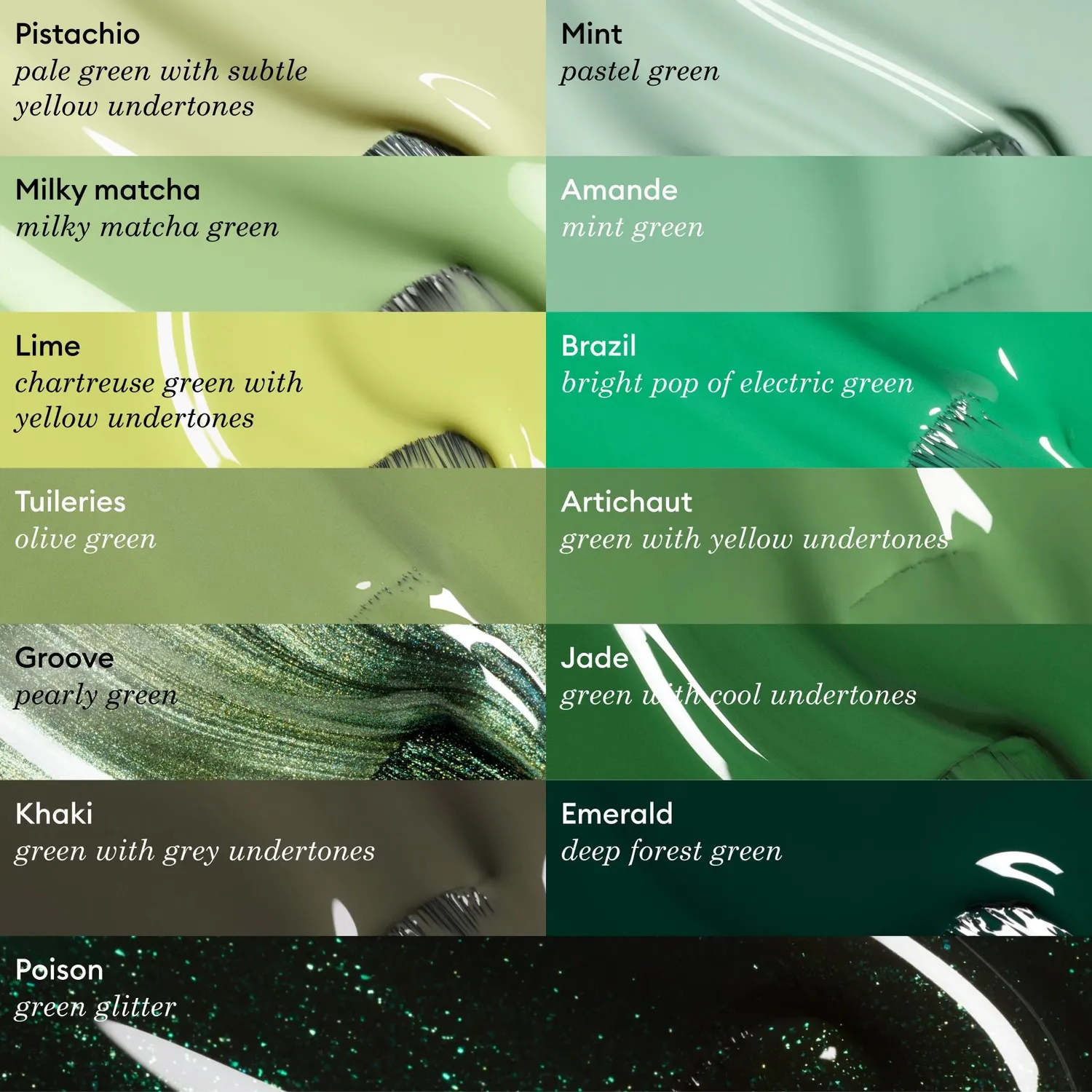 Manucurist Green Flash Milky Matcha gelelakk grønn
