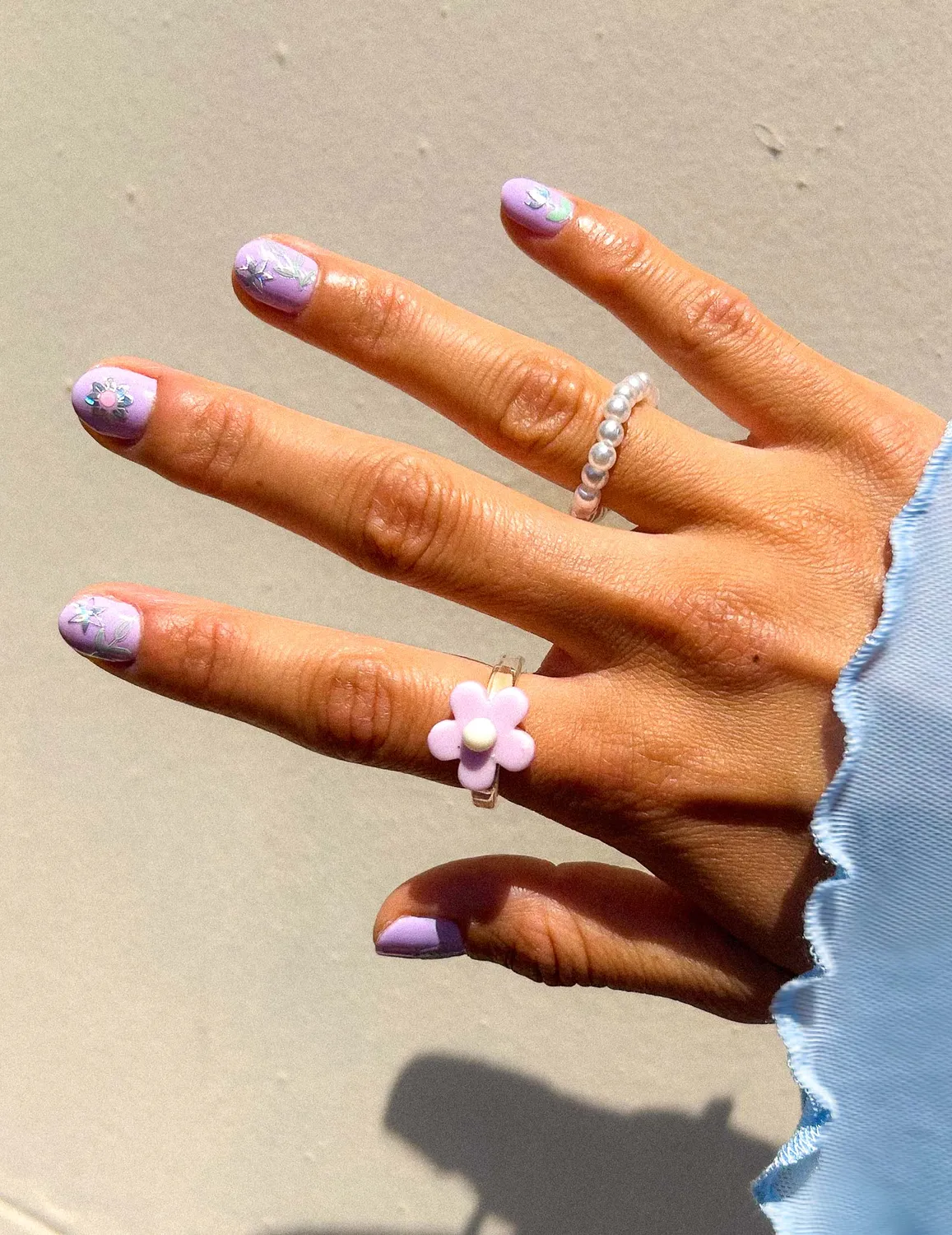 Le Mini Macaron Electric Bouquet negleklistremerker holografiske blomster