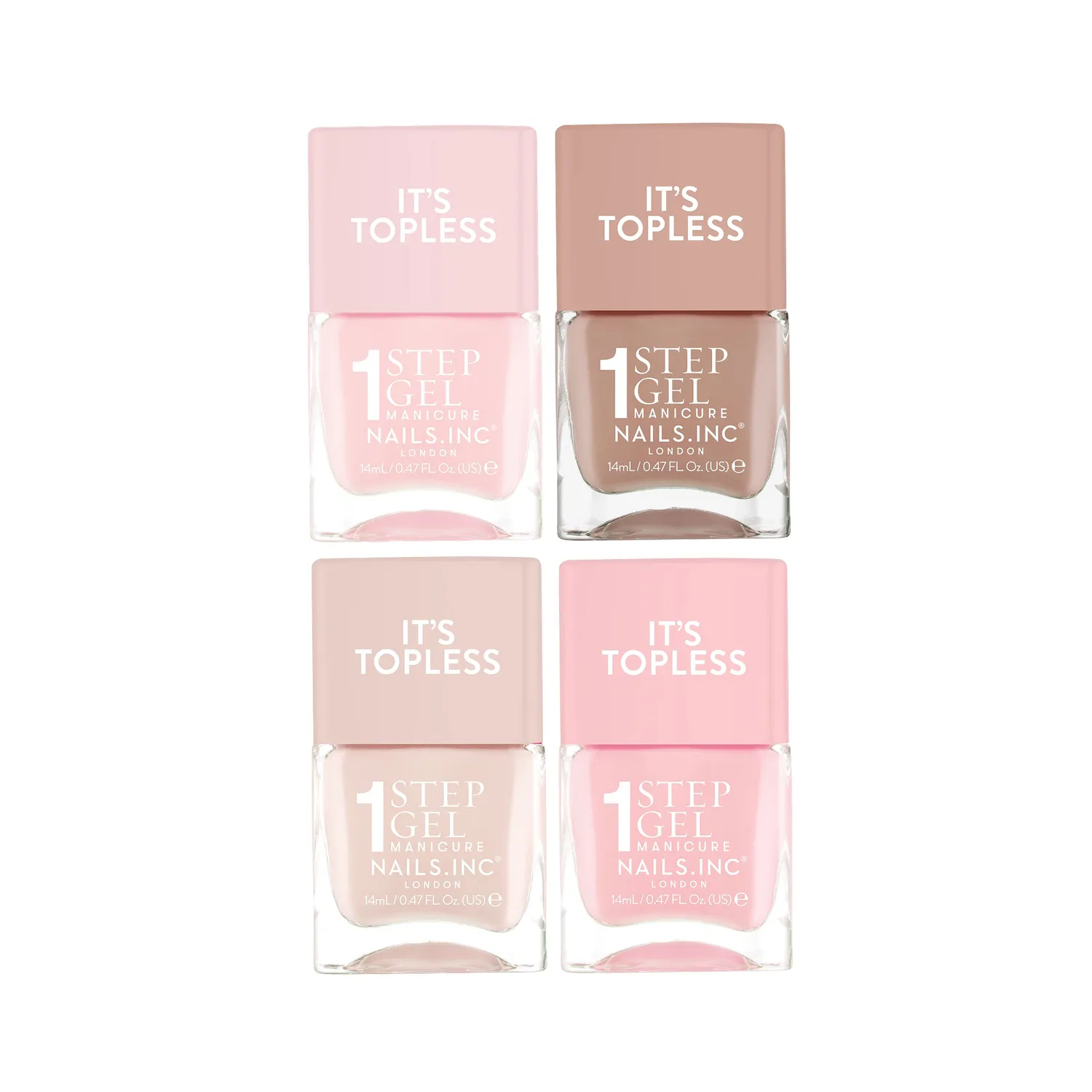 Nails Inc It’s Topless neglelakk 4-pk hurtigtørkende
