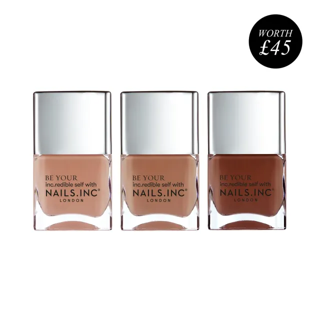 Nails Inc London Sweet Like Honey neglelakk trio 3-pk gave