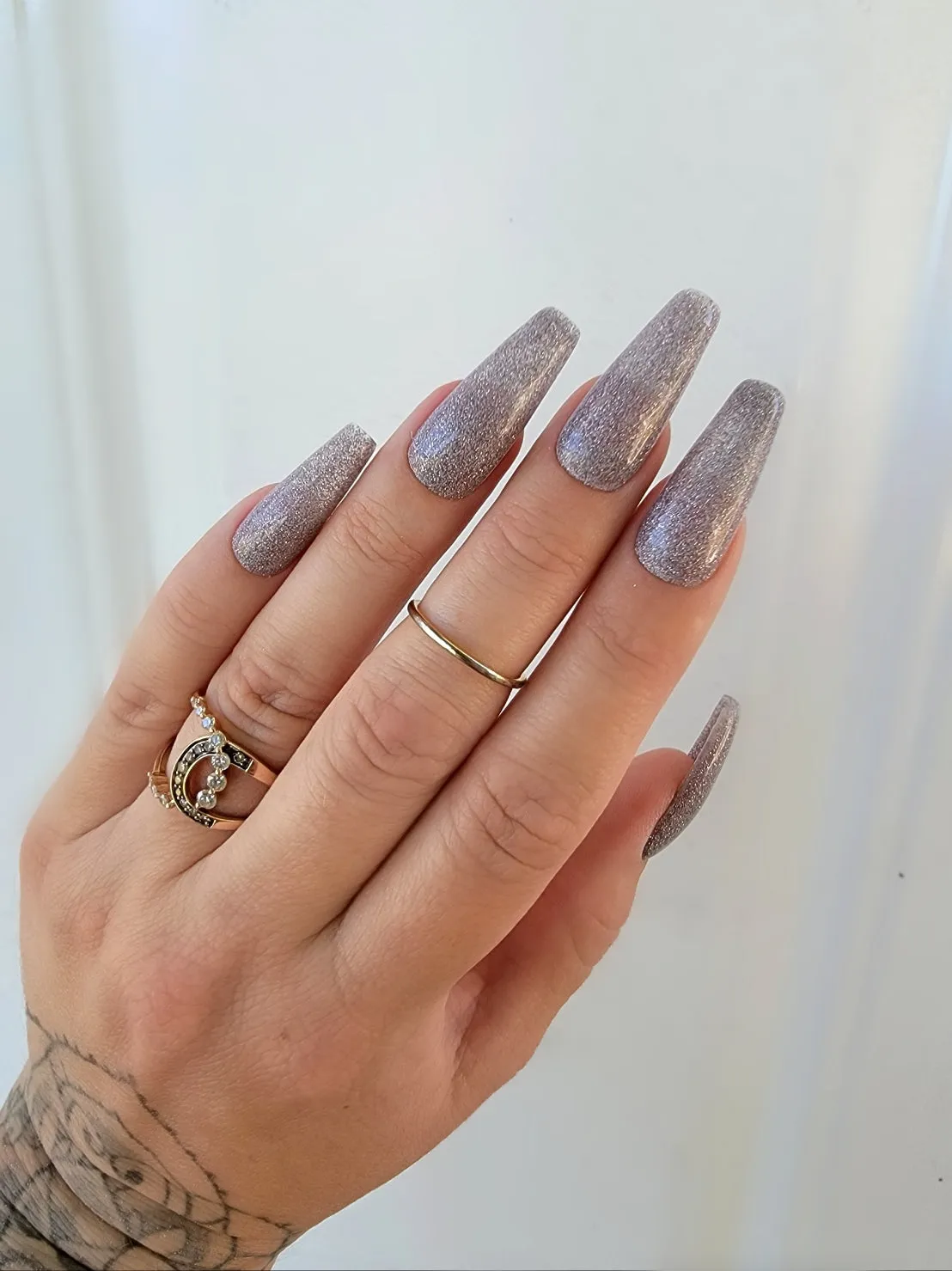Light Elegance Smokin Gun glittergel 10 ml taupegrå