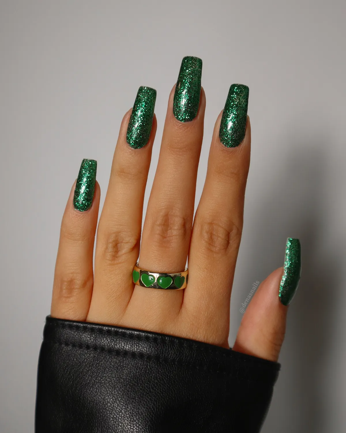 Light Elegance Emerald Green glittergel 10 ml opak smaragd
