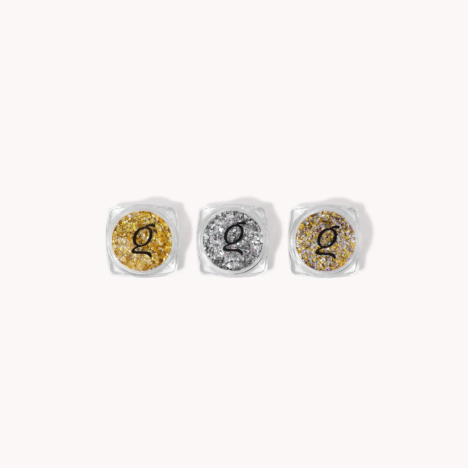 The Gel Collection Hexagon Glitter negleglitter 3 stk gull