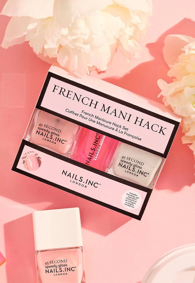 Nails Inc French Mani Hack neglelakksett 3-pk fransk manikyr