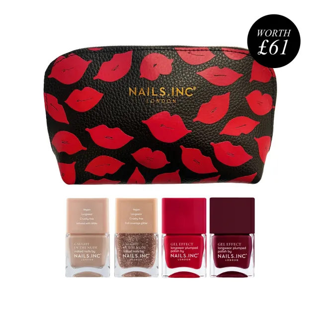 Nails Inc Ready or Not gel effect neglelakk 4-pakning blank