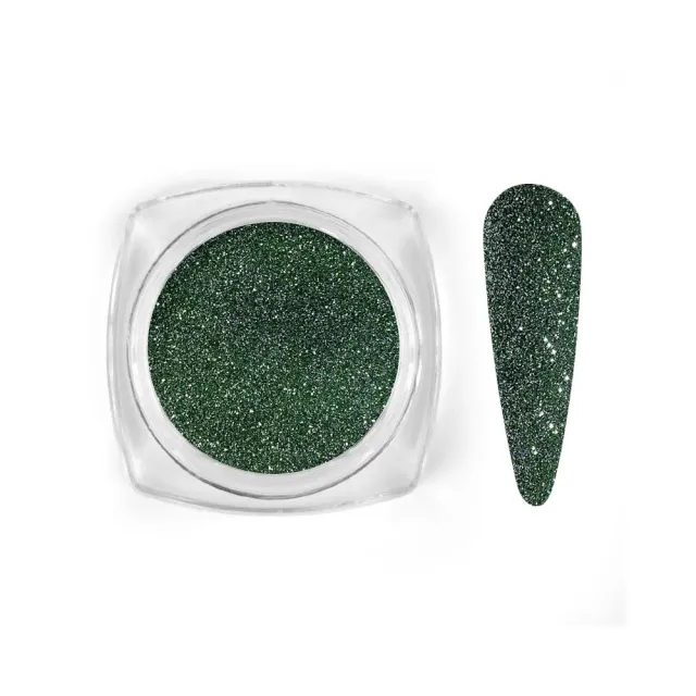Boz Beauty Lounge Green Sparkle glitter grønn neglepynt