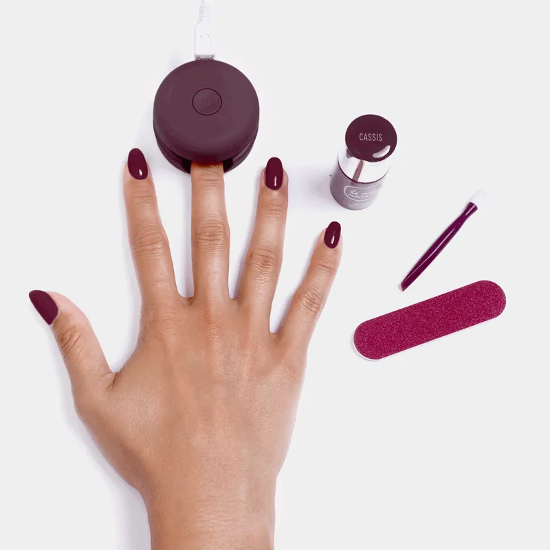 Le Mini Macaron Cassis gelmanikyrkit mørkerød
