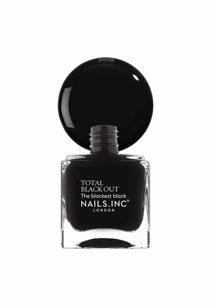 Nails Inc Total Blackout neglelakk svart matt