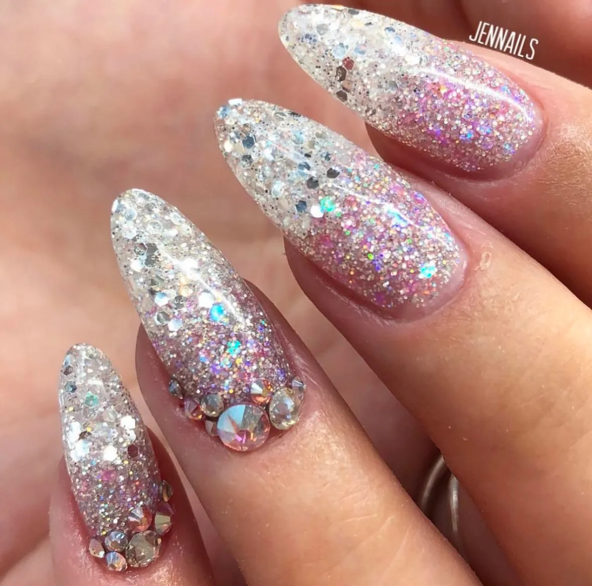 Light Elegance Big Diamond glittergel 10 ml sølv