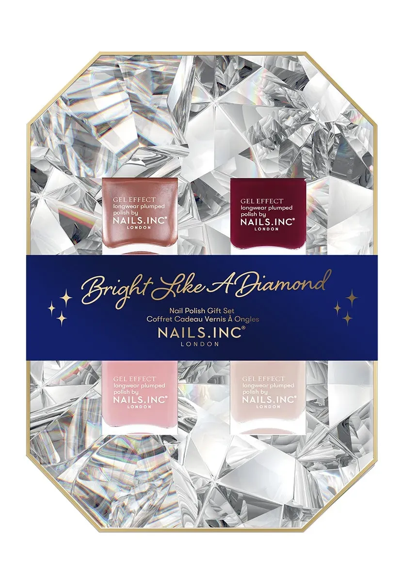 Nails Inc Bright Like A Diamond neglelakk 4-pakning glitter