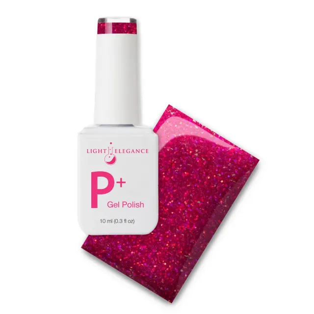 Light Elegance P+ It's Wine Time gelelakk 10 ml glitter fuchsia