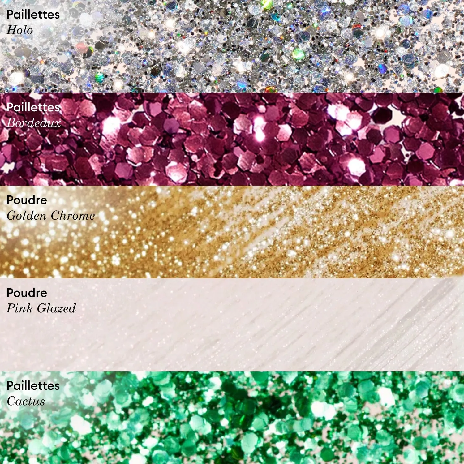 Manucurist Holo Glitter negleglitter biologisk nedbrytbar