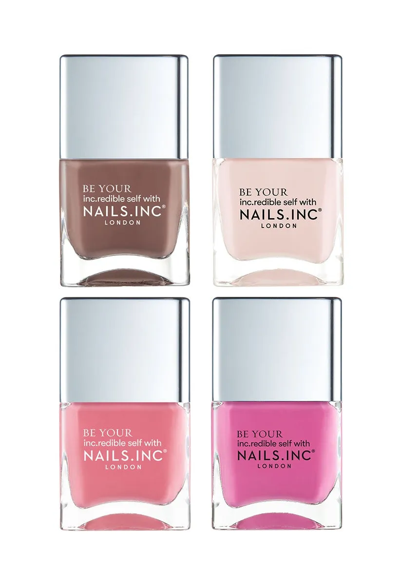 Nails Inc Purrfect Nails neglelakk 4-pakning krem
