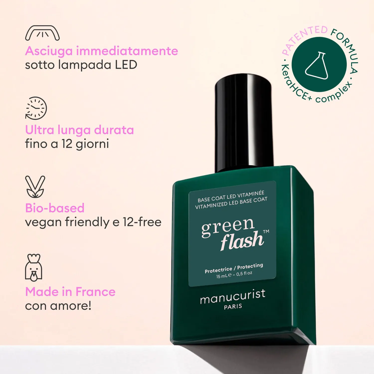 Manucurist Green Flash Vitamin Base Coat underlakk