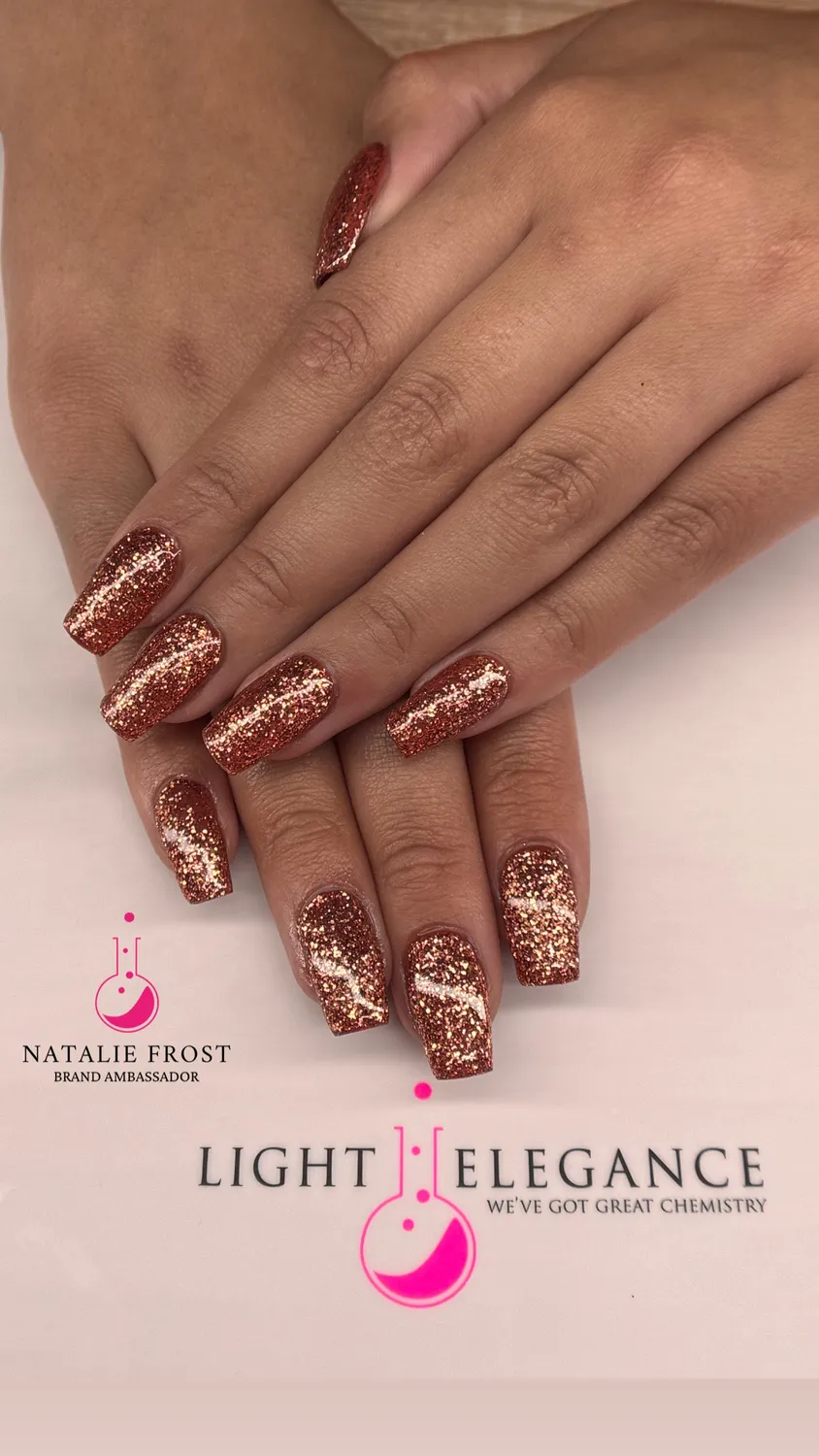 Light Elegance Golden Nugget glittergel 10 ml kobbergull