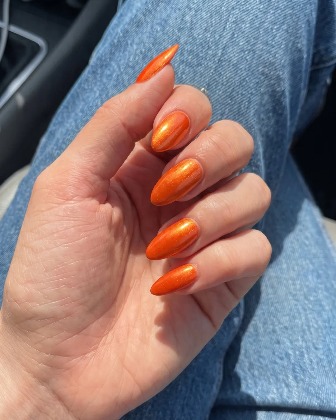 The Gel Collection 235 Showgirl gellakk glitter oransje
