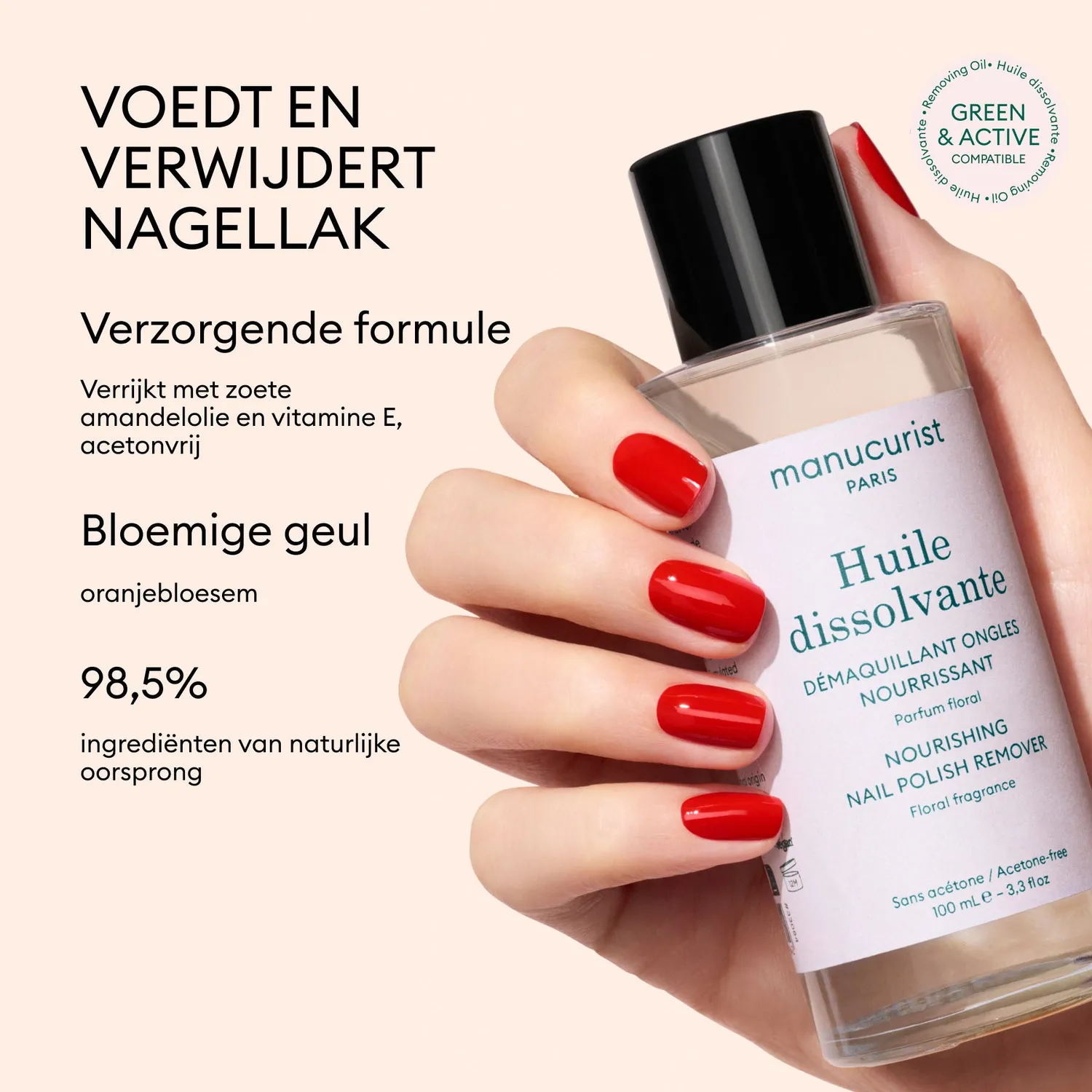 Manucurist Green neglelakkfjerner olje 100 ml