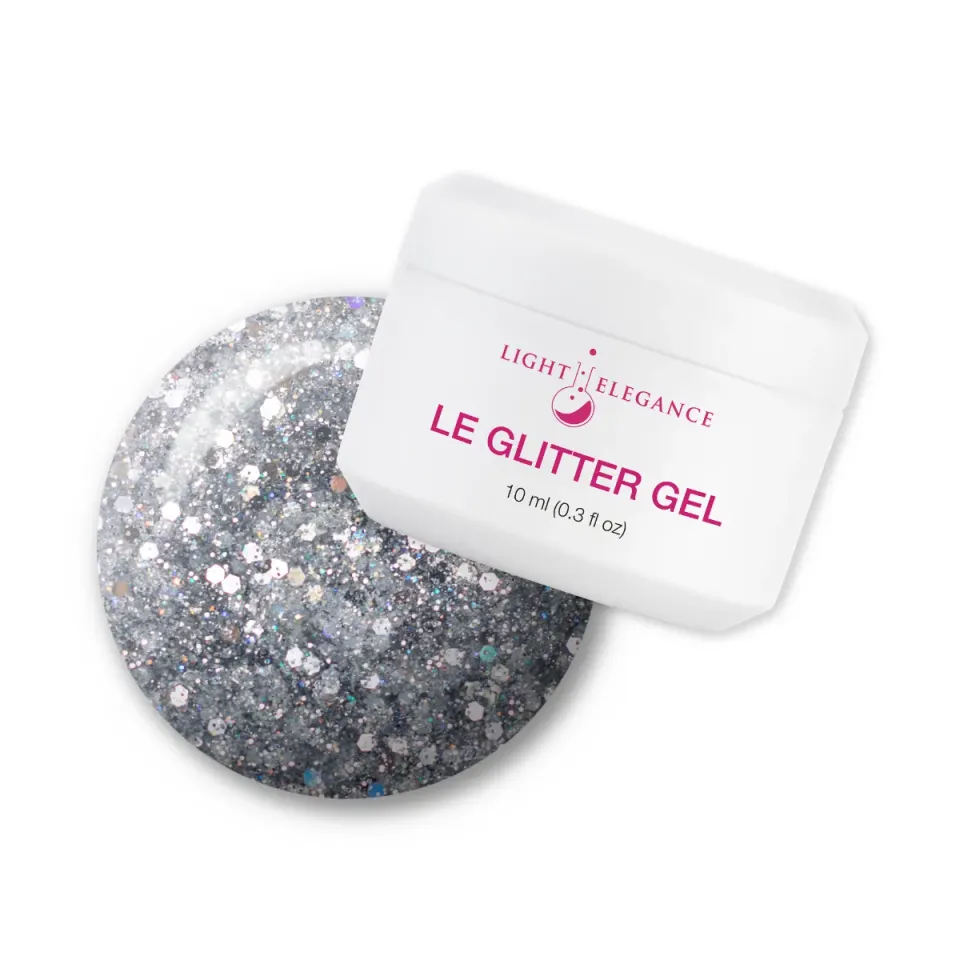 Light Elegance Big Diamond glittergel 10 ml sølv