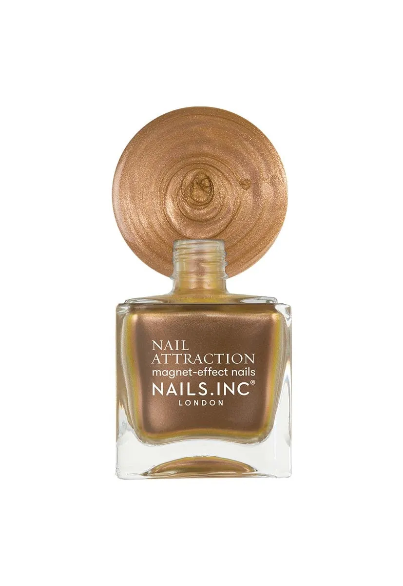 Nails Inc I'm In Charge neglelakk gull magneteffekt